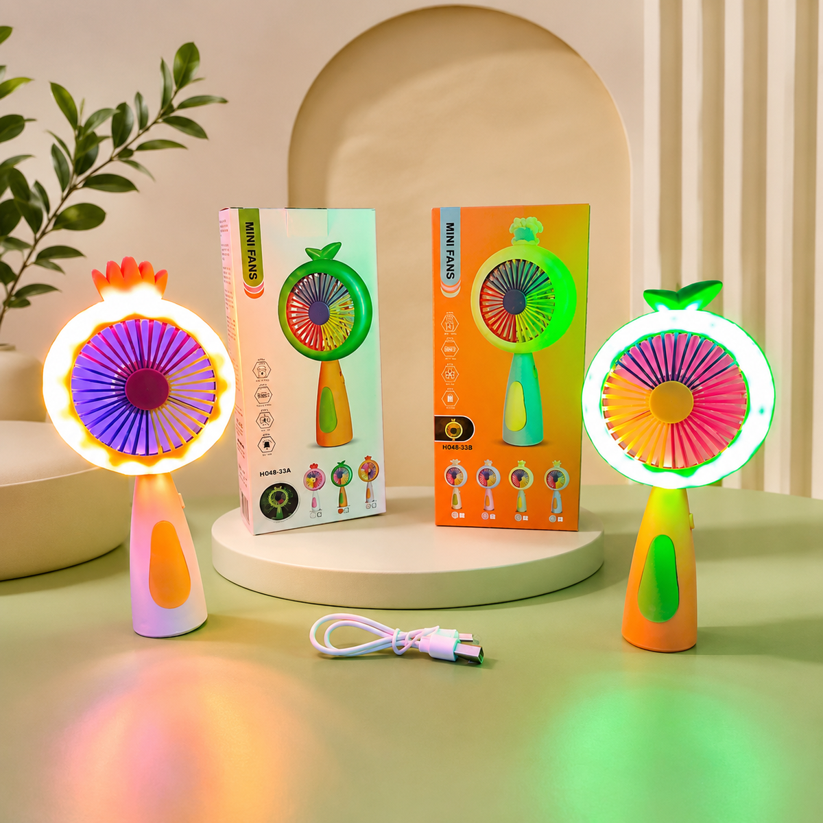 Rechargeable LED Mini Handheld Fan