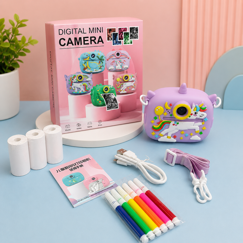 Unicorn Lavender Instant Print Kids Camera.