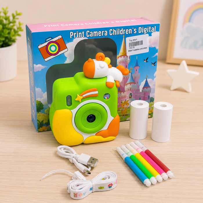 Rainbow Pony Instant Print Kids Camera