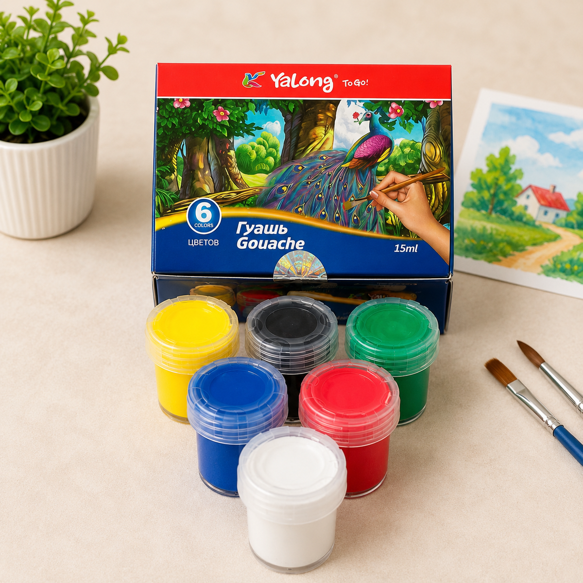 Yalong 6-Color Gouache Paint Set