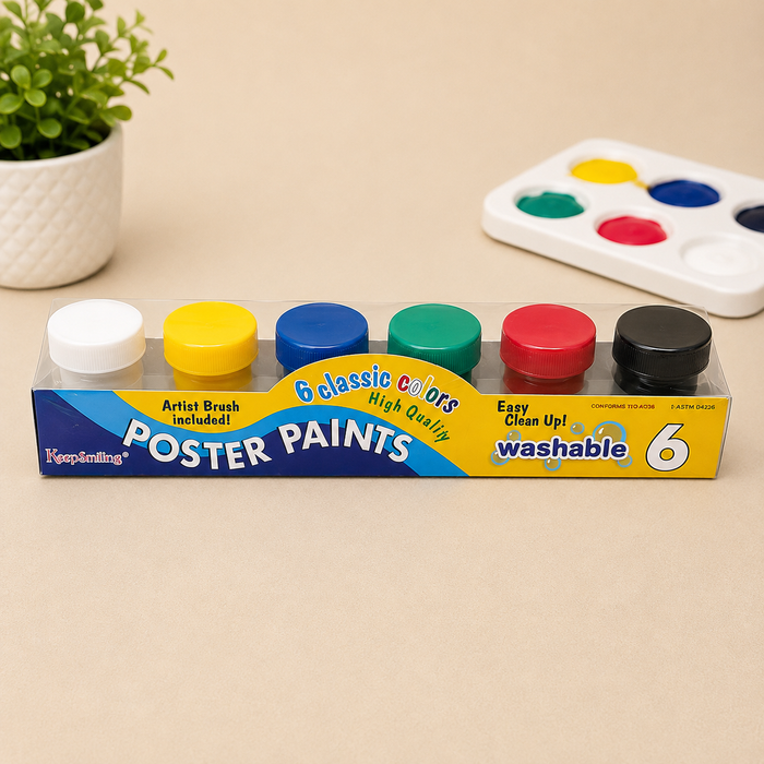 6 Colors Washable Poster Paint Set