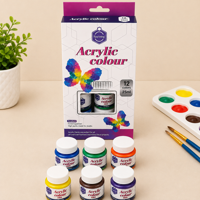 12 Colors Acrylic Paint Set