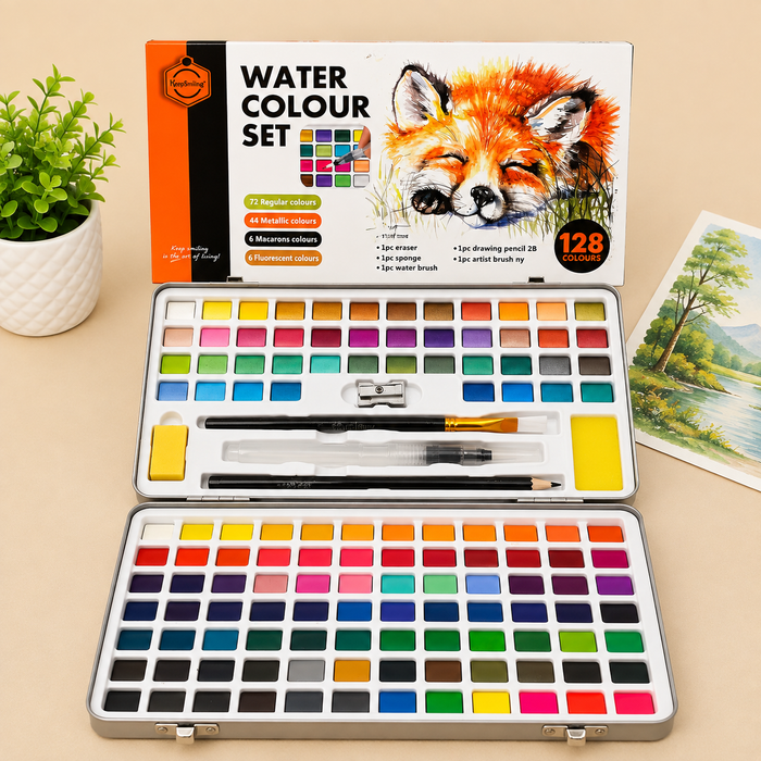128 Colors Watercolor Set