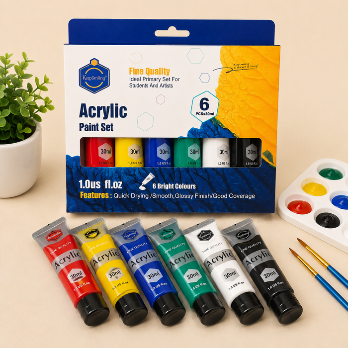 6 Colors Acrylic Paint Set