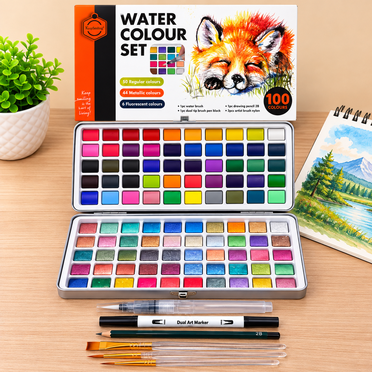 100 Colors Water Color Set