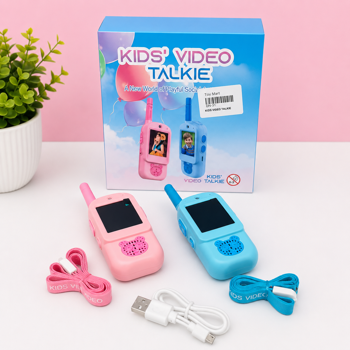 Kids Rechargeable Video Communication Walkie Talkie Set