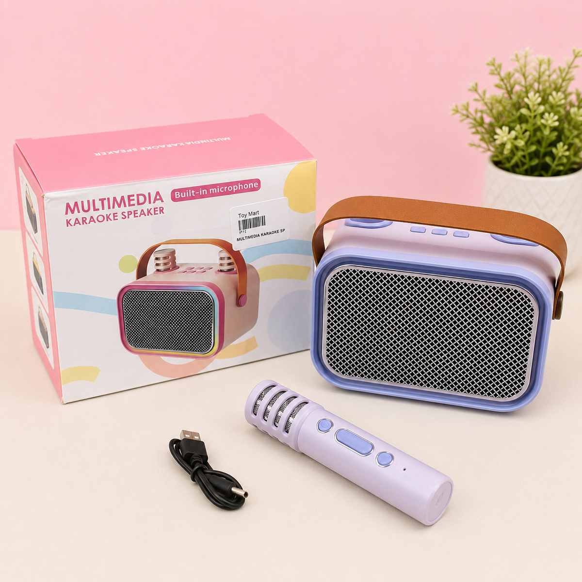 Portable Multimedia Karaoke Speaker with Wireless Microphone.
