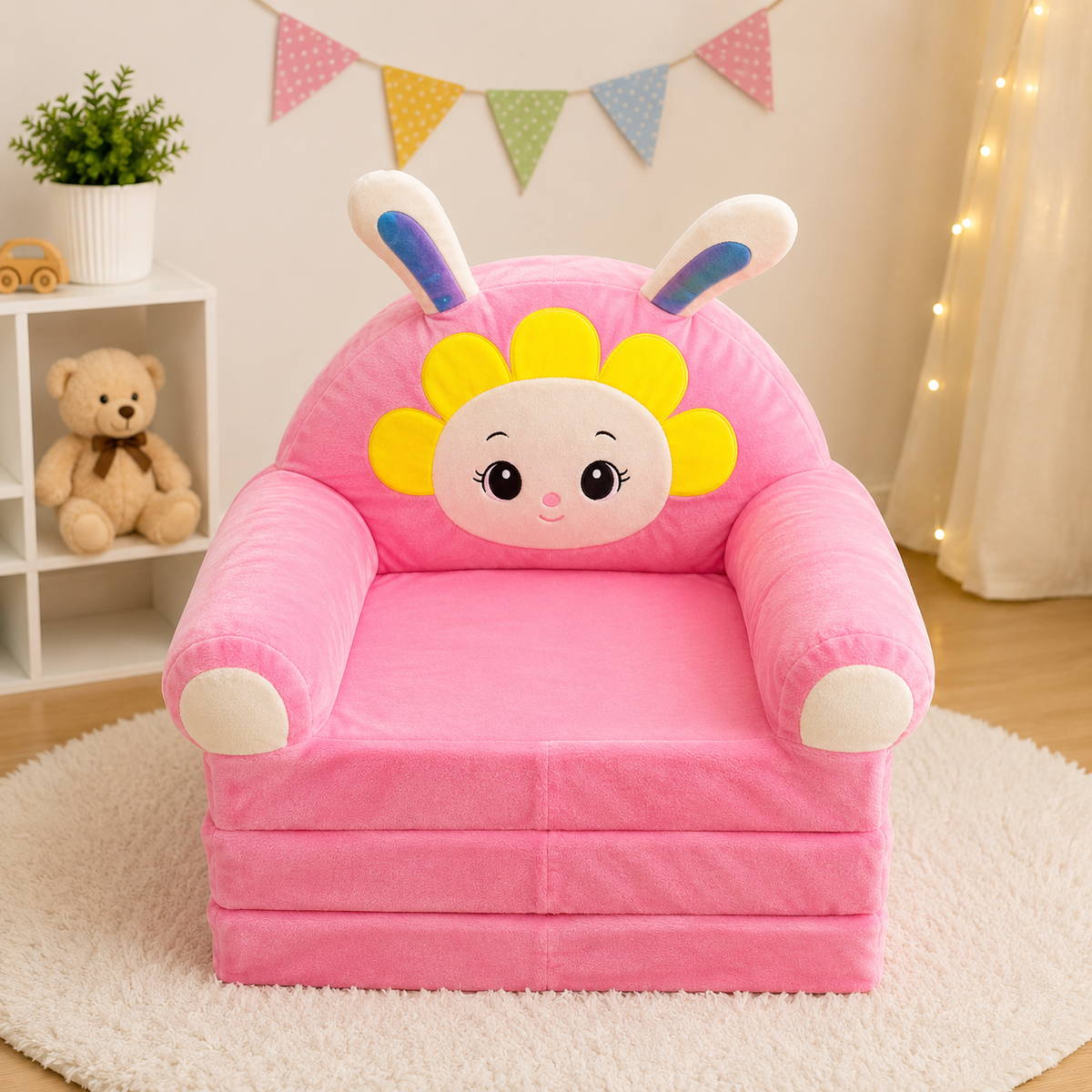 Flower Bunny Kids Sofa Cum Bed