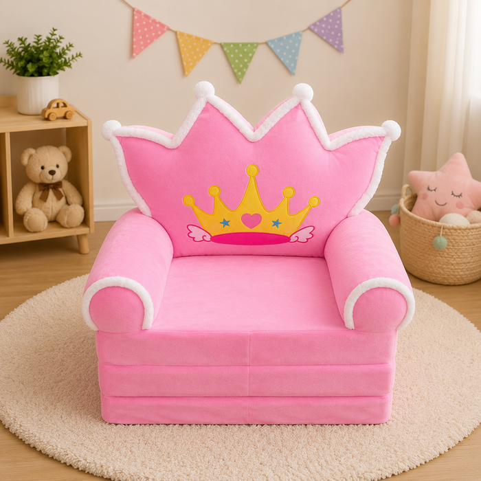 Princess Crown Kids Sofa Cum Bed