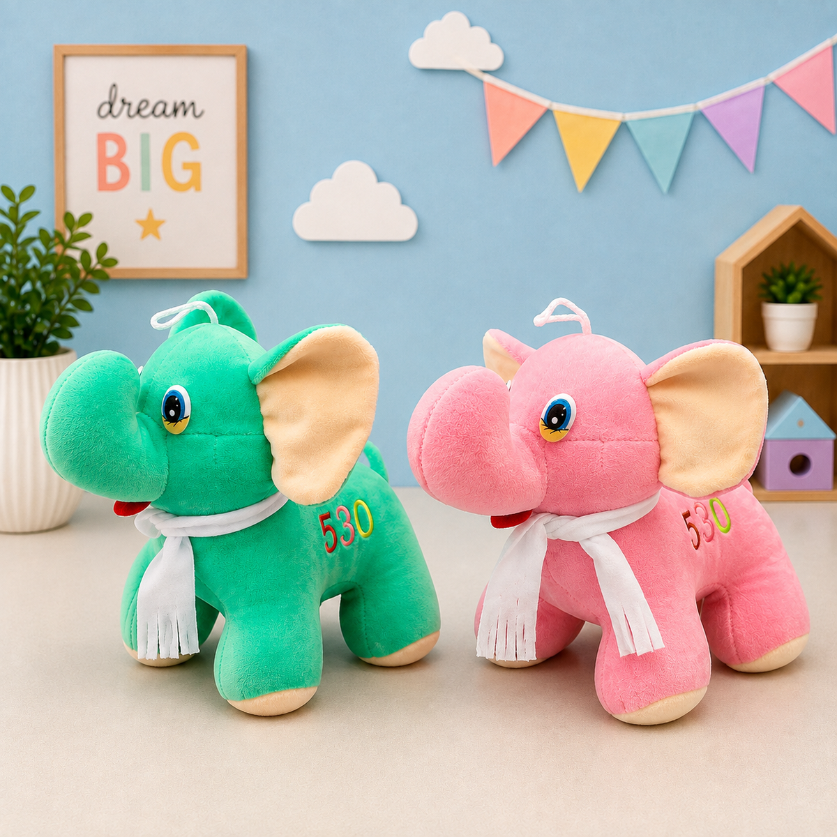 Elephant Plush Soft Toy - 15cm
