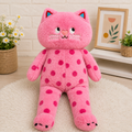 Cute Pink Polka Dot Cat Plush Soft Toy - 90cm