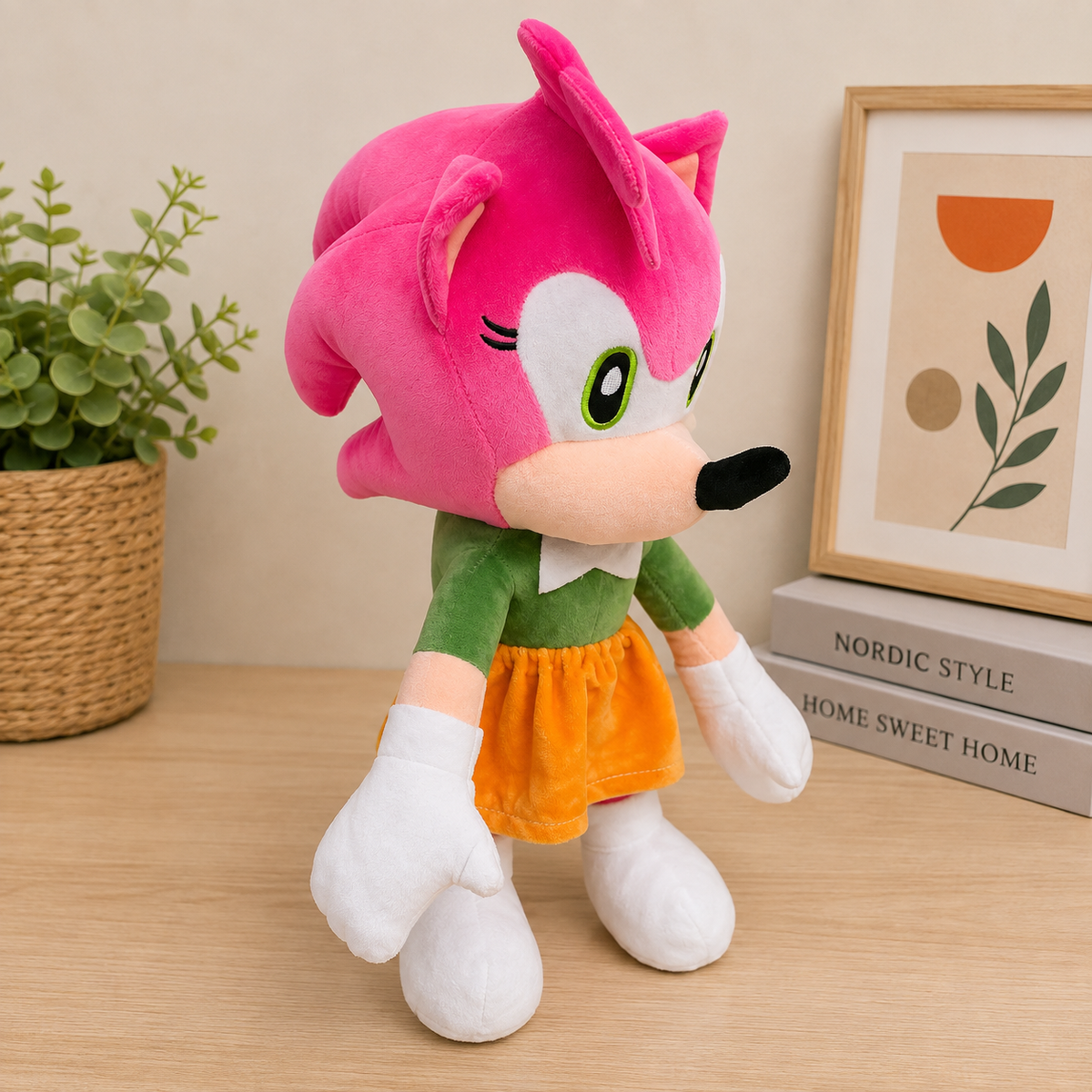 Pink Hedgehog Character Plush Soft Toy - 25cm