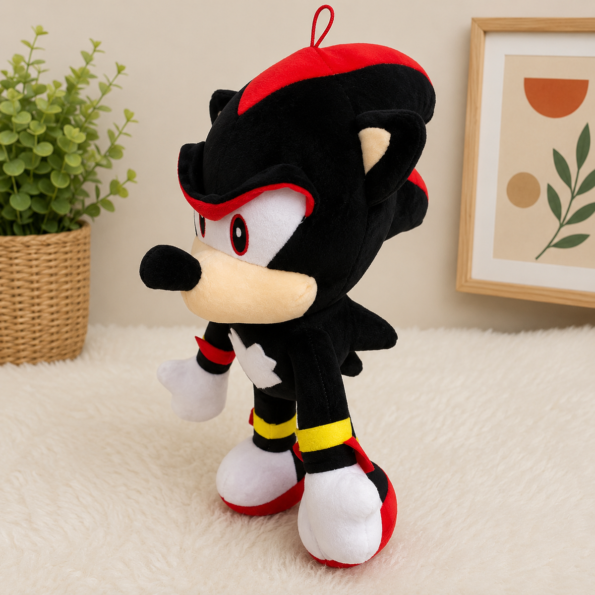 Black & Red Hedgehog Character Plush Soft Toy - 25m