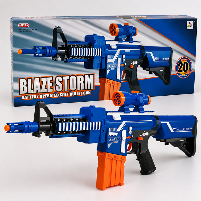 Blaze Storm Battery Operated Soft Bullet Toy Gun
