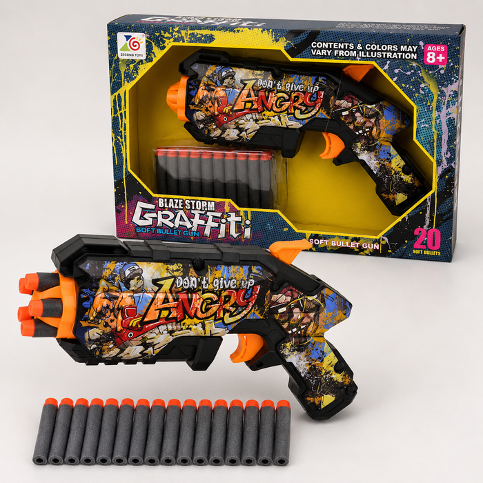 Blaze Storm Graffiti Manual Soft Bullet Gun