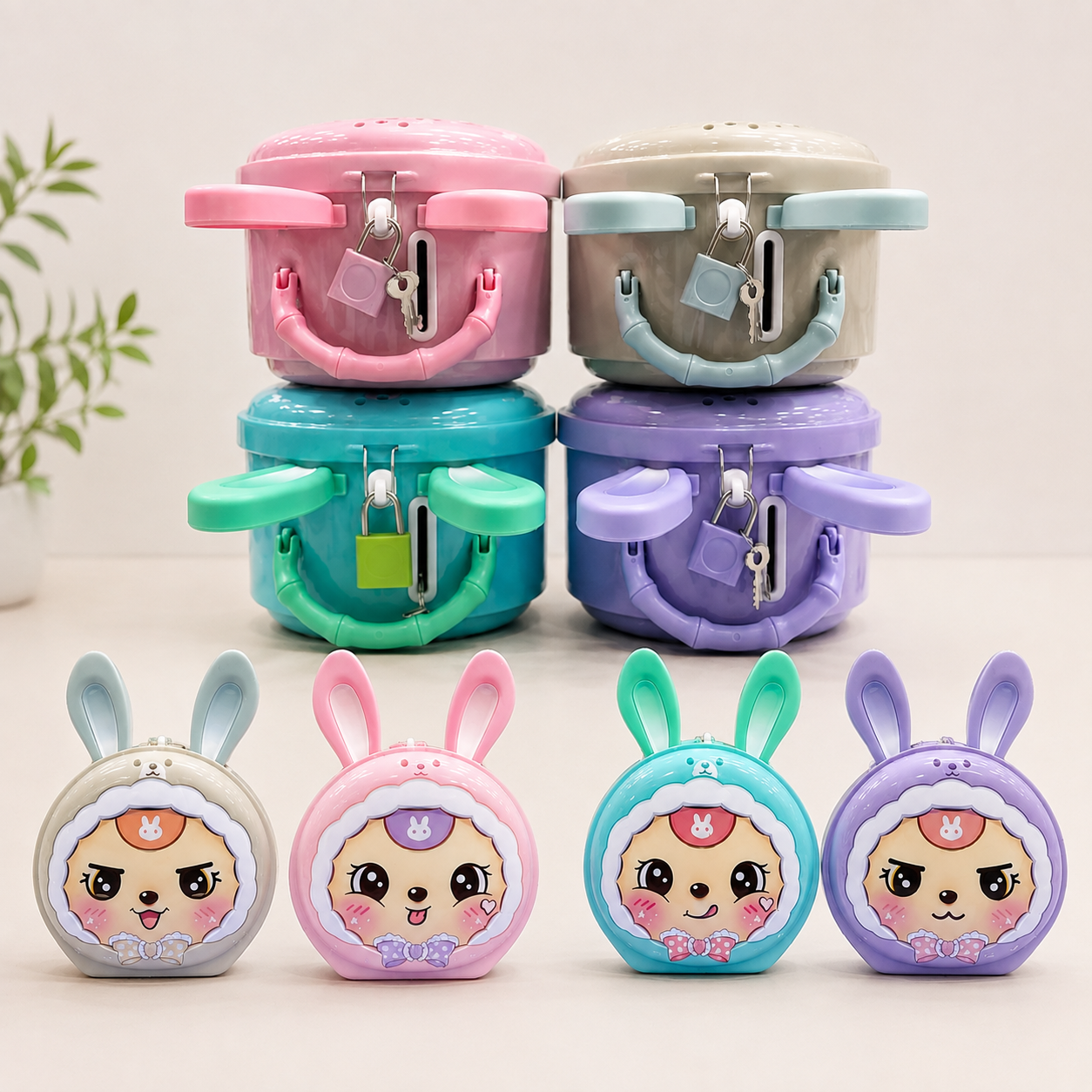 Bunny Money Box with Lock