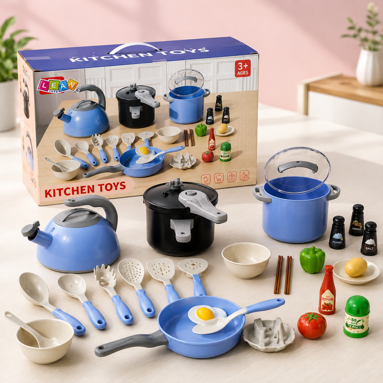 Kids Kitchen Cookware Play Set