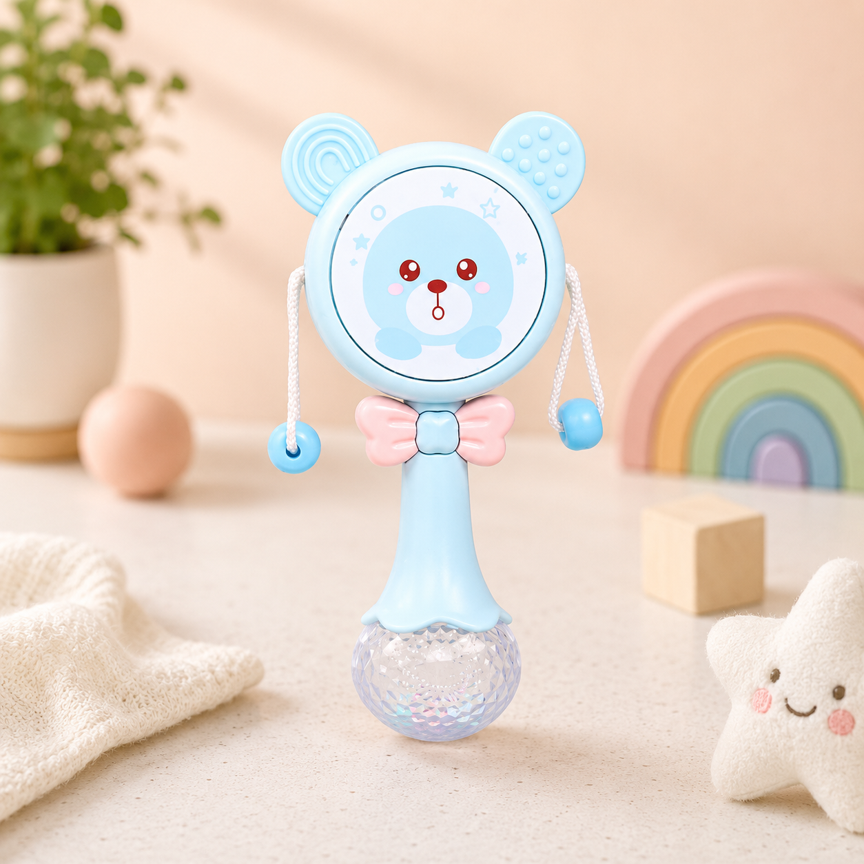 Bear Baby Rattle & Teether Toy