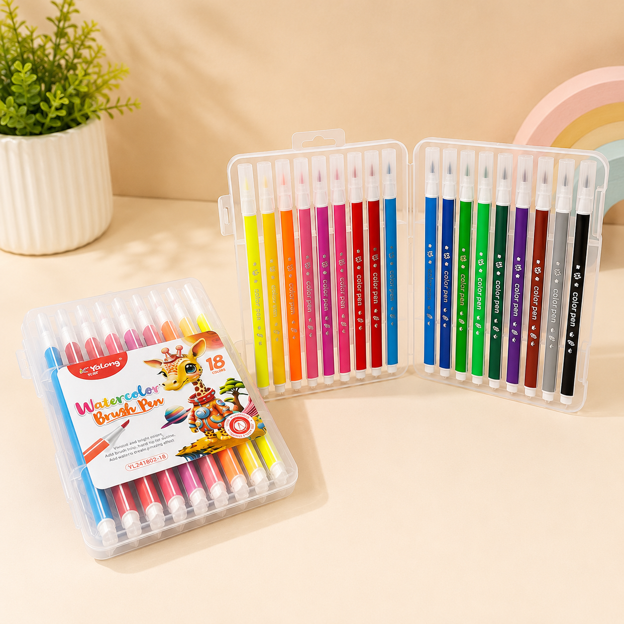 18 Colors Watercolor Brush Pen Set