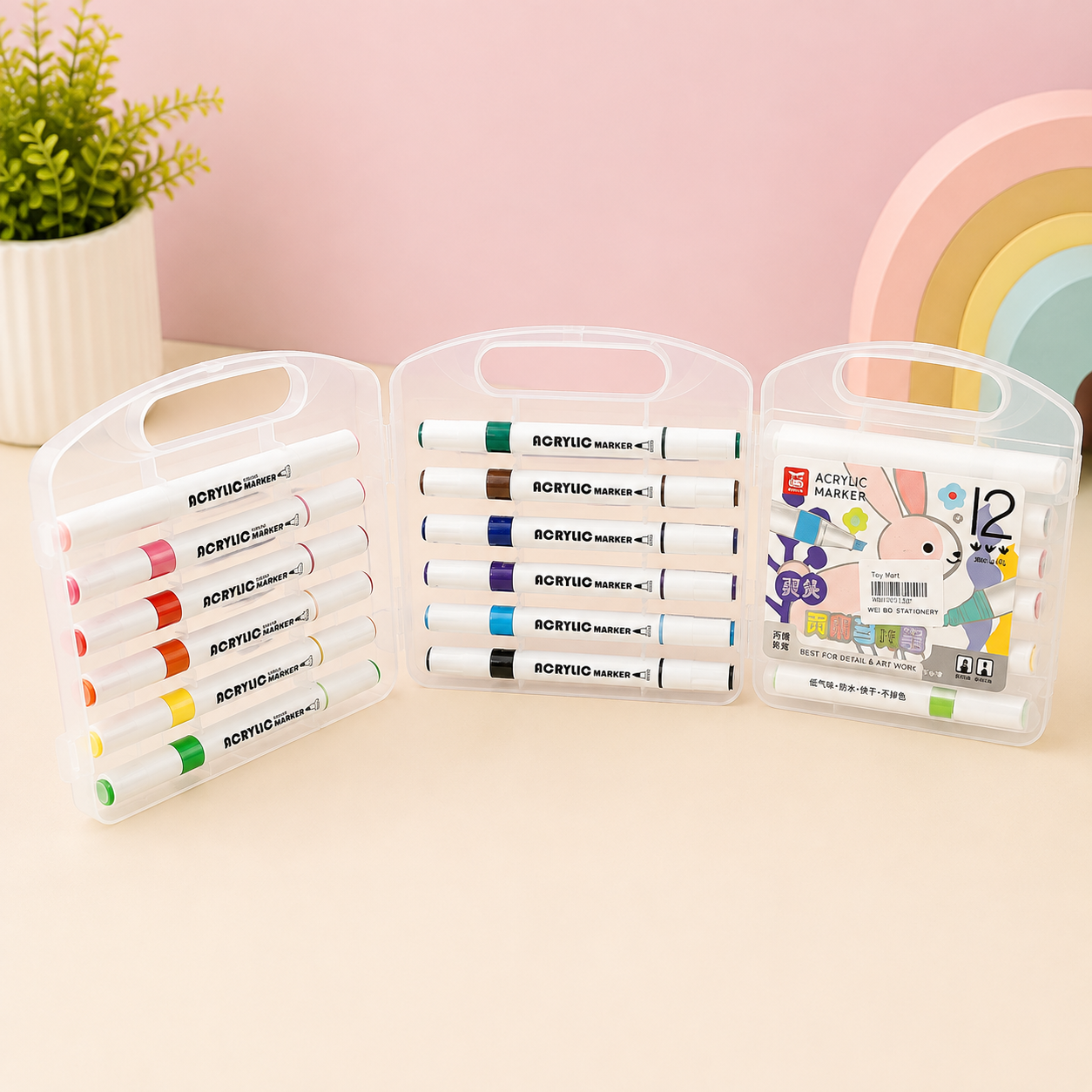 12 Colors Acrylic Marker Pen Set