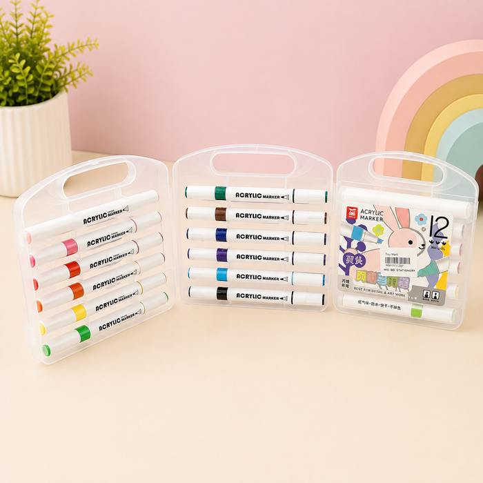 12 Colors Acrylic Marker Pen Set