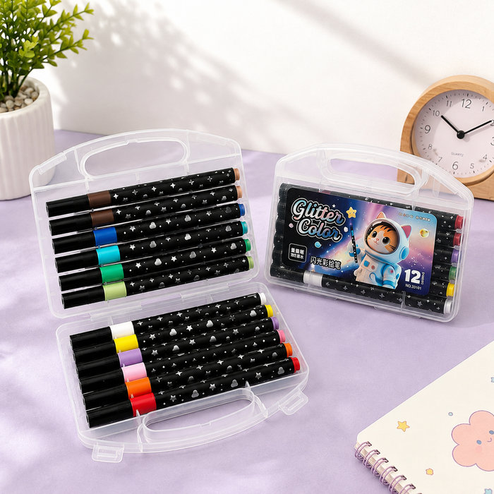 12 Colors Glitter Marker Pen Set