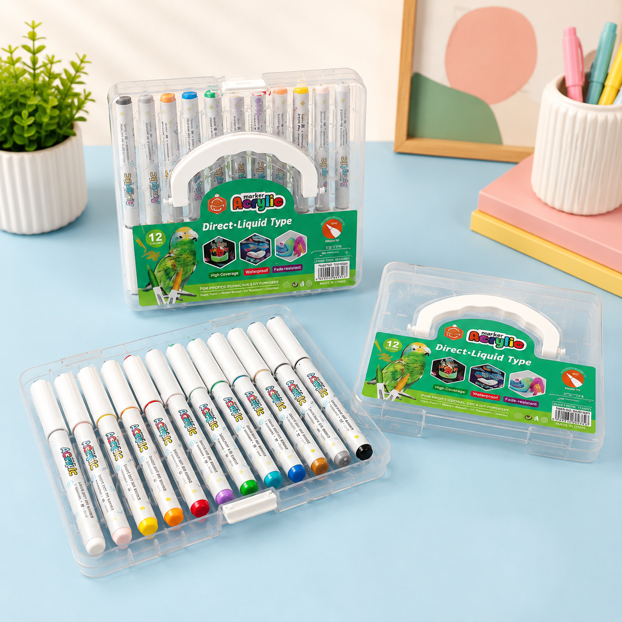 12 Colors Acrylic Paint Marker Set