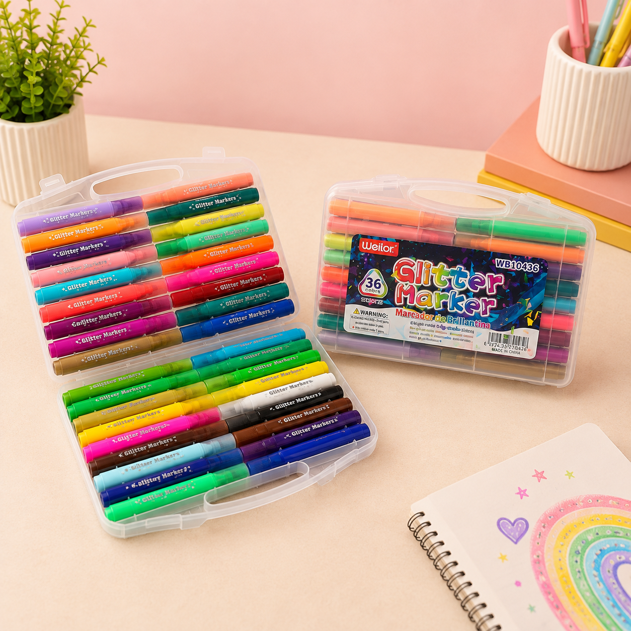 36 Colors Glitter Marker Pen Set