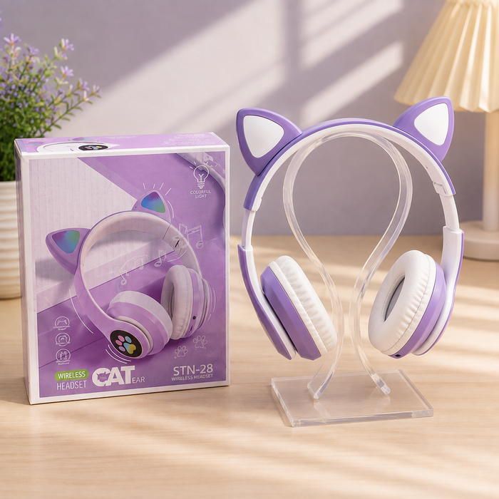 Cat Ear Wireless Headphones-Purple