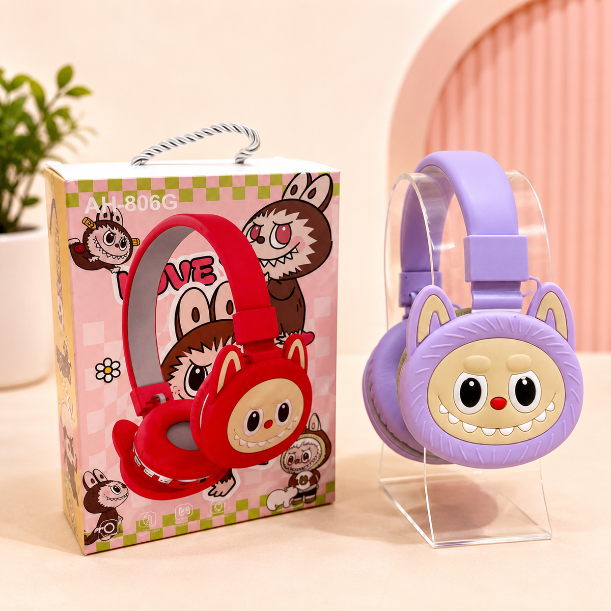 Labubu Wireless Headphones-Purple