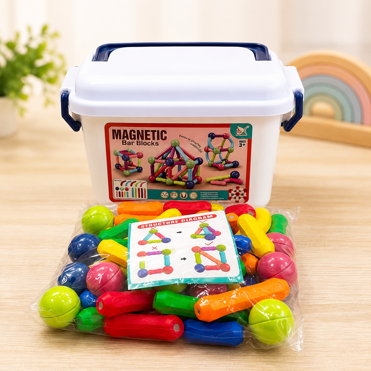 Magnetic Bar Blocks Building Set