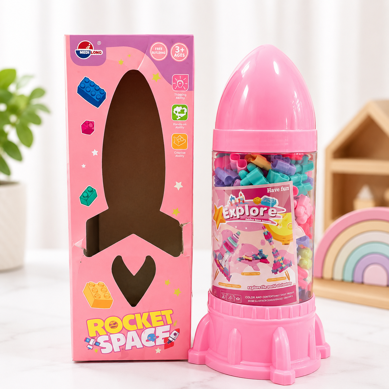 Rocket Space Building Blocks Set – 220 Pieces