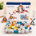 64 PCS Flexible Magnetic Tube Blocks Building Set