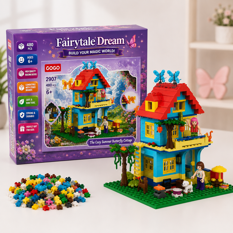 Butterfly Cottage Building Blocks Set – 480 PCS.