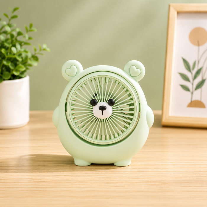 Bear Mini Desktop Fan - Green