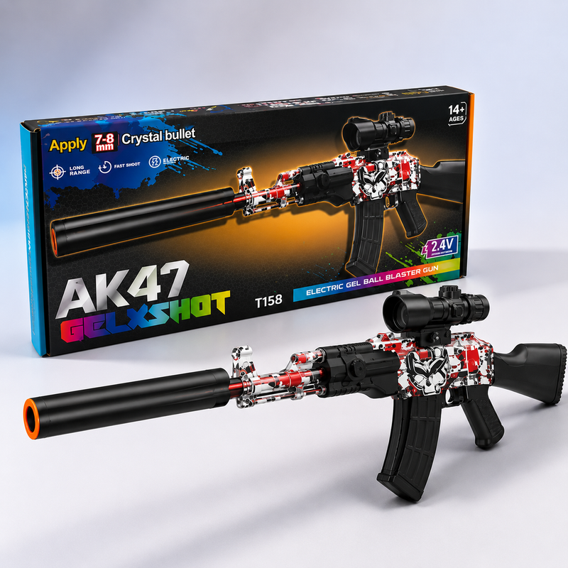 AK47 Electric Gel Blaster Gun with Scope