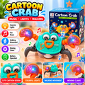 Interactive Cartoon Crab Walking Toy with Lights & Music