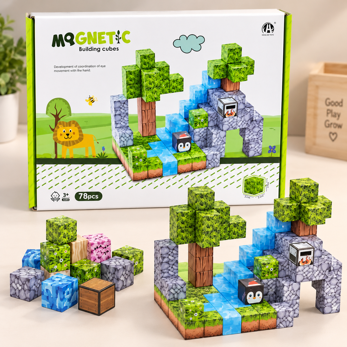 78PCS Magnetic Building Cubes Set for Kids