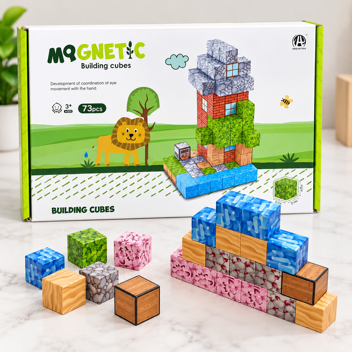 73PCS Magnetic Building Cubes Set for Kids