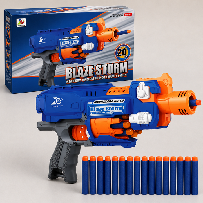Barricade RV-10 Battery Operated Soft Bullet Blaster Gun