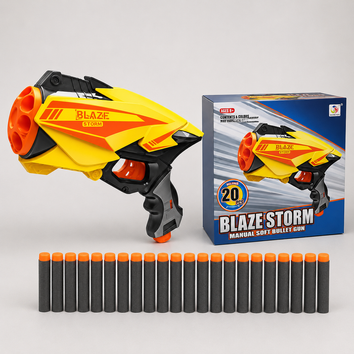 Blaze Storm Rapid Fire Manual Soft Bullet Gun