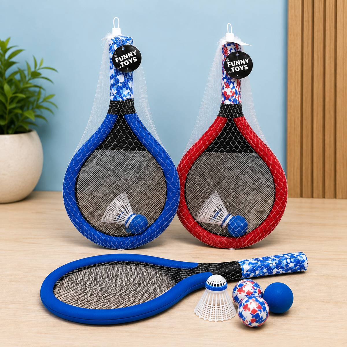 Kids Badminton Racket & Ball Set.