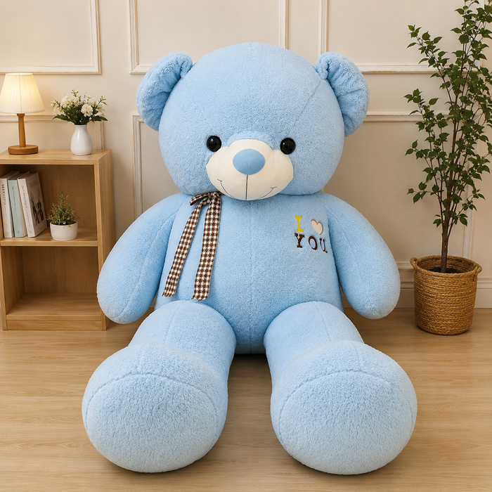Giant Blue Teddy Bear - 5 feet