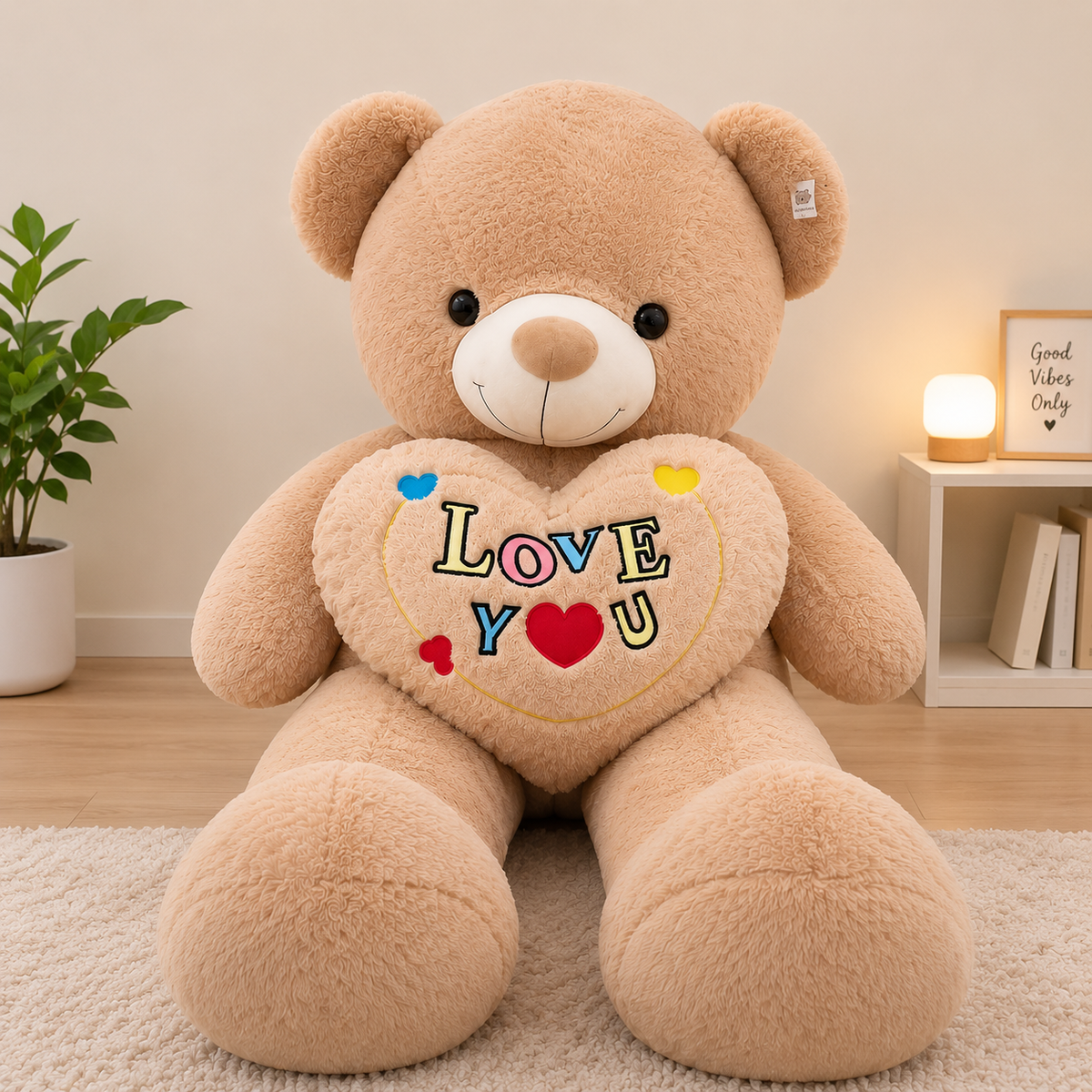 Giant Beige Teddy Bear – 5 Feet