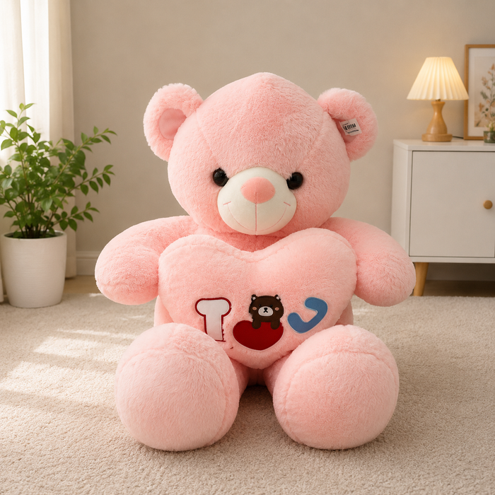 Pink Love Teddy Bear Plush Toy - 3 Feet
