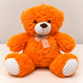 Orange Teddy Bear Plush Stuffed Toy with Bow (15cm)