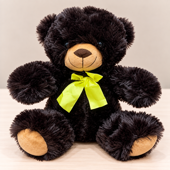 Brown Teddy Bear Plush Stuffed Toy with Bow (15cm)