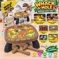 Interactive Dinosaur Whack-A-Mole Game Table with LED Lights & Digital Score Display