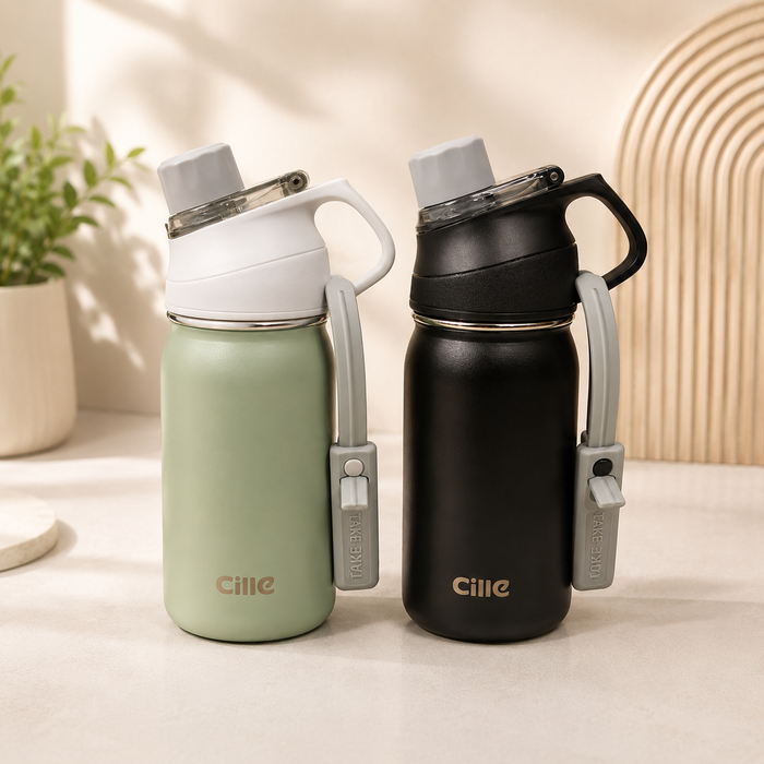 Cille Insulated Water Bottle with Carry Handle