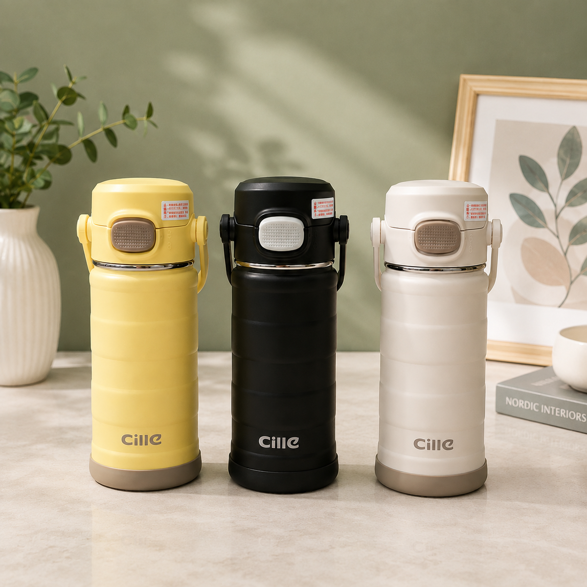 Cille Large Capacity Insulated Water Bottle